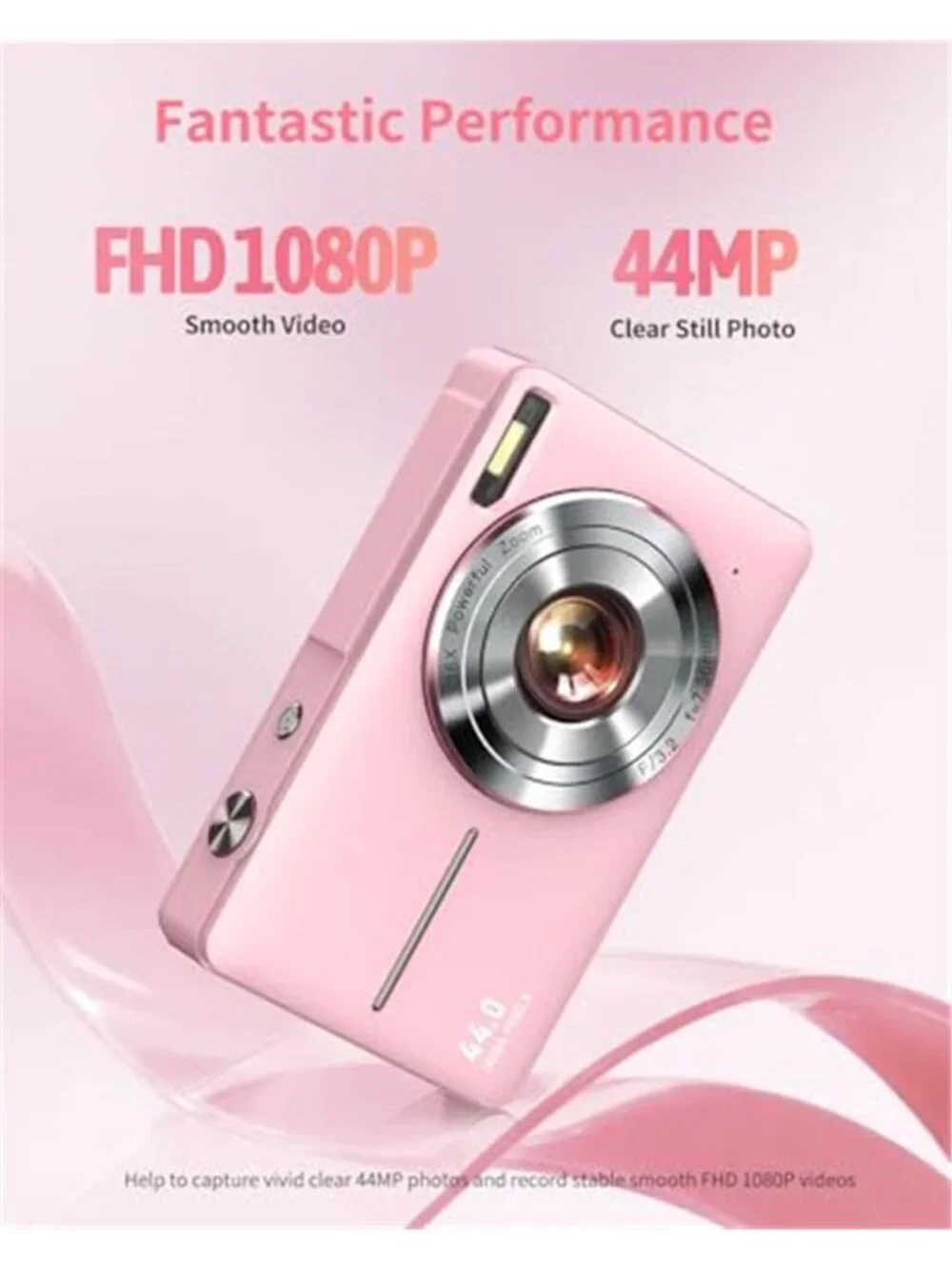 Digital Camera, FHD 1080P Point and Shoot Camera for Kids Teens Starters